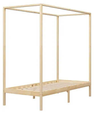 Produktbild von Himmelbett-Gestell aus massivem Kiefernholz 100x200 cm