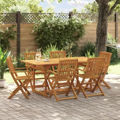 Obrázok produktu pre Maison Exclusive – 7-dielna záhradná jedálenská súprava 180 x 90 x 75 cm z masívneho dreva akácie