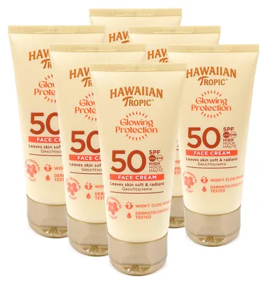 Produktbild von Hawaiian Tropic Glowing Protection Face Cream LSF 50, 6er Pack (6x 50 ml)