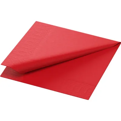 Produktbild von Duni Servietten rot 24x24cm 3lagig 250 Stück