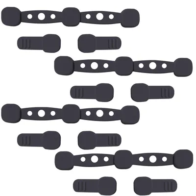 Produktbild von Magnete für Heißluftfritteusen,magnetische Silikonschnallen,hochtemperaturbeständig,verhindern Backpapiereinlagen decken Lebensmittel ab (schwarz x 4)