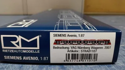 Produktbild von Rietze Strassenbahn Siemens Avenio  VAG Nürnberg Wagennr.2007 STRA01107