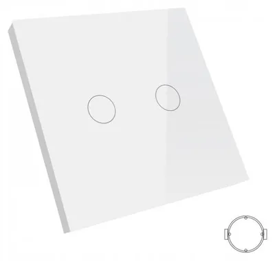 Produktbild von B-LINE Glas Touch Panel Doppel Weiß