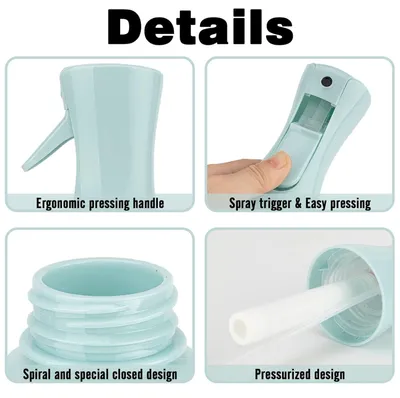 Imagen del producto de Botellas pulverizadoras, 2 unidades, con atomizador fino, capacidad de 200 ml, recargables, para el cabello y las plantas