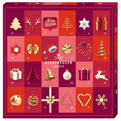 Produktbild von Niederegger Adventskalender Mini Glamour - 168 g