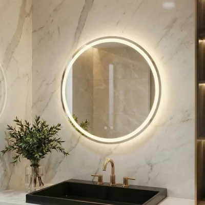Produktbild von Runder LED-Badezimmerspiegel 60 cm mit Dimmbarem Licht