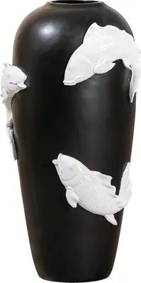 Produktbild von Casablanca by Gilde Vase Koi schwarz , 52876