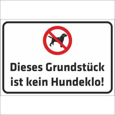 Produktbild von INDIGOS UG - Aufkleber - Sicherheit - Warnung - Dieses Grundstu?ck ist kein Hundeklo - 800x600 mm
