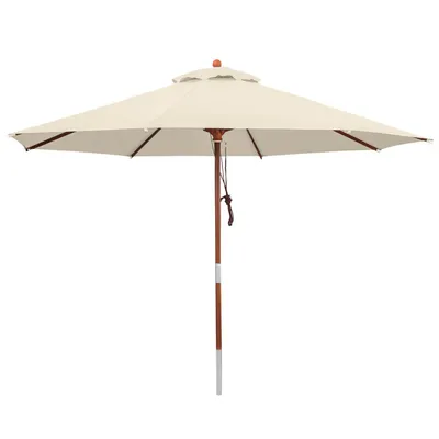 Produktbild von anndora Sonnenschirm 3,5m rund Natural Winddach UV-Schutz - Natural