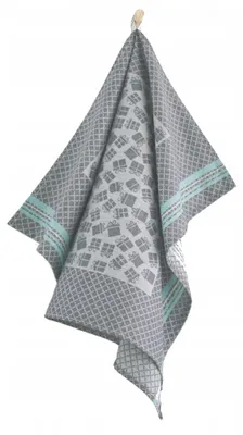 Produktbild von Zwoltex Baumwoll-Küchentuch mit Aufhängung Grau 50x70 cm