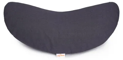 Produktbild von yogabox Yogakissen Halbmond BASIC - grau 40 x 17 x 12 cm Buchweizenschalen