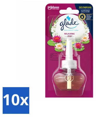 Image de 10 recharges d'huiles parfumées électriques Glade, parfum Relaxant Zen - Pack avantageux - 10 pièces