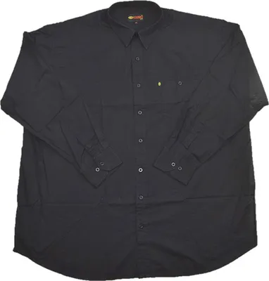 Produktbild von Übergrößen Herrenhemd Popeline KAMRO Schwarz 8XL