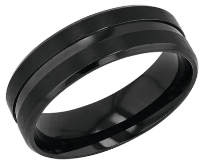 Produktbild von Amor Ring Edelstahl Herren Ringe, Schwarz, Kommt in Schmuck Geschenk Box, 203729