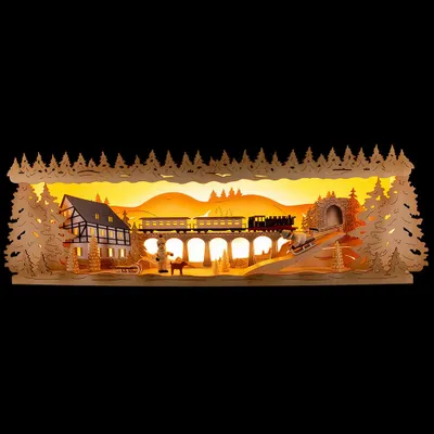 Immagine prodotto di Arco portacandele Winterland Erzgebirge (53x17,5cm) di Tietze Erzgebirgsdesign