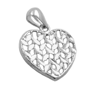 Produktbild von Anhänger 15x15mm Herz glänzend diamantiert Silber 925 silber 15x15mm