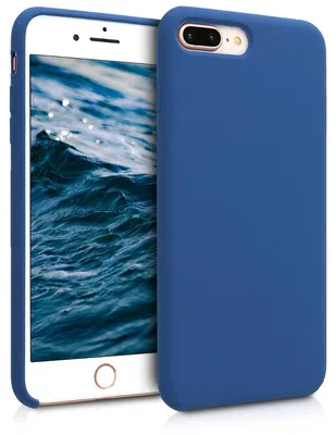 Produktbild von kwmobile Handyhülle für Apple iPhone 7 Plus / iPhone 8 Plus Hülle - Case Silikon - Kabelloses Laden - Schutzhülle Cover in Marineblau