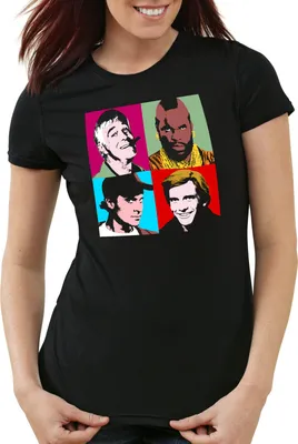 Produktbild von style3 Das Team Damen T-Shirt minivan a hannibal murdock, Farbe:Schwarz, Größe:M
