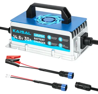 Productafbeelding van Acculader 12V 30A LiFePO4 - 600W Vermogen - Aluminium Behuizing - Waterdicht - Voor Camper En Boot