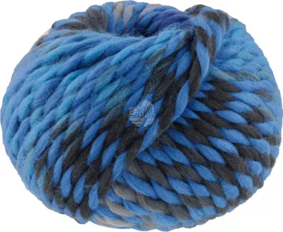 Produktbild von Lana Grossa - Dolce 0012 leuchtendblau royal blaugrau anthrazit