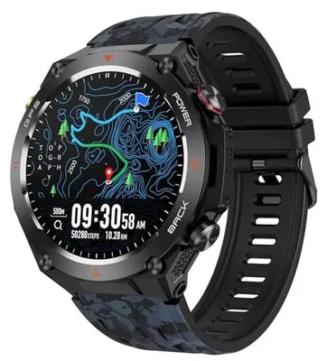 Produktbild von Smartwatch Herren GPS Barometer Sportuhr Fitnessuhr Militär Uhr Kompass Höhenmesser Outdoor Telefonfunktion Gesundheitsuhr Blutdruck Pulsuhr Laufuhr Aktivitätstracker Military Watch Schrittzähler