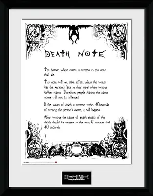Produktbild von Death Note - Gerahmter Druck "Death Note"