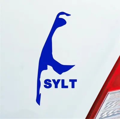 Produktbild von Auto Aufkleber Sylt Spaß Insel Luxus Germany Deutschland 10x4,5 cm Dunkelblau Sticker Heckscheibenaufkleber