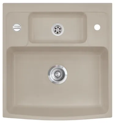 Produktbild von Elementspüle CENTRA 60 in FANGO für AP-Tiefe 60 cm - Excenterbedienung / systemceram / Keramikspüle