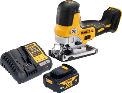Produktbild von DeWalt DCS 335 M1 Akku Stichsäge 18 V 135 mm Brushless + 1x Akku 4,0 Ah + Ladegerät