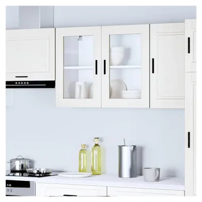 Produktbild von Tomostar Küchenoberschrank, Hängeschrank, Küche, Wandschrank mit Glastür, Portweiss, 80 x 31 x 60 cm