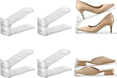 Produktbild von Famanu Schuhstapler platzsparend - Transparent, 6 Stück