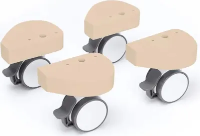 Produktbild von babybay Rollensatz Spezial mit Stoßschutz passend für alle Modelle, beige lackiert