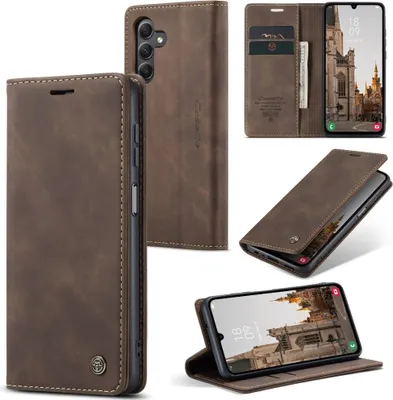 Produktbild von Samsung Galaxy A15 Hülle - CaseMe 013 Klapphülle - Dunkelbraun
