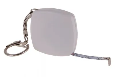 Produktbild von Schlüsselanhänger-Maßband, 1 m x 6 mm, weiß / Packung 1 Stk.