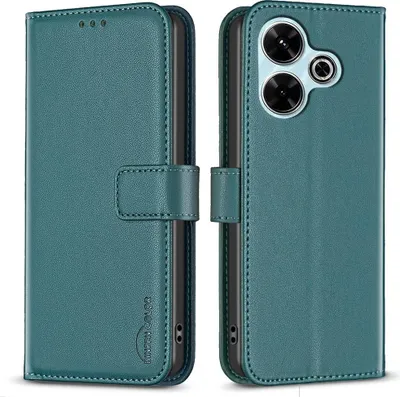 Produktbild von Xiaomi Redmi 13 / Poco M6 4G Hülle - BINFEN Klapphülle - Grün