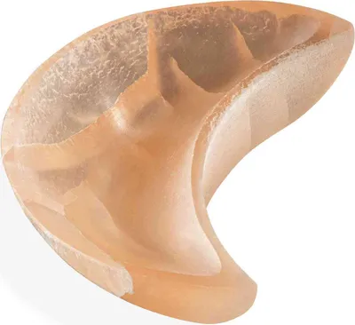 Produktbild von Pfirsich Selenit Mondschale 10x7cm – Mondschale für Meditation und Heilsteine