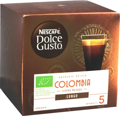 Produktbild von Nescafé Dolce Gusto Absolute Origin Colombia Sierra Nevada Lungo, Kaffee Kapsel, Kaffeekapsel, Röstkaffee, 12 Kapseln