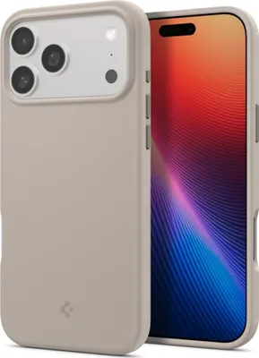 Zdjęcie produktu dla Spigen Silicone Fit (MagFit), Pokrowiec, Apple, iPhone 17 Pro, 16 cm (6.3"), Kolor kamienia
