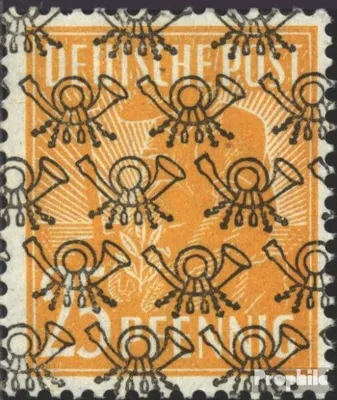 Produktbild von Briefmarken Bizone (Alliierte Besetzung) 1948 Mi 45II postfrisch Posthörnchen (Netzaufdruck)