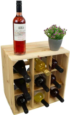 Produktbild von Weinregal 9er Natur (auch für große Flaschen)