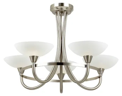 Immagine prodotto di Lampada a sospensione CAGNEY cromata satinata 5xG9x15W in metallo, dimensioni: 46x64x64 cm, IP20, Endon