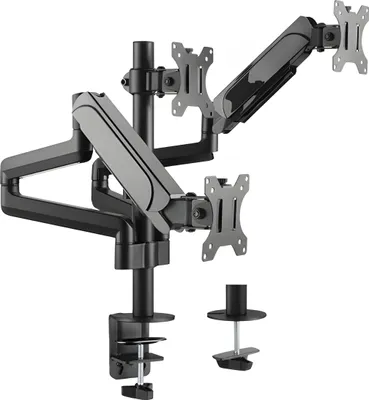 Produktbild von HDWR SolidHand-AS03 3-Monitorständer, Dreifachhalterung, Dreifachständer, Mattschwarz