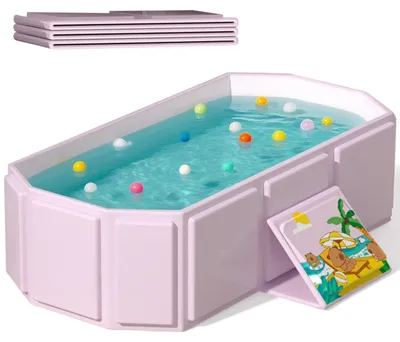 Immagine prodotto di Vaschetta da bagno pieghevole per bambini, dimensioni 75 x 45 x 25 cm, adatta per bambini da 0 a 6 anni