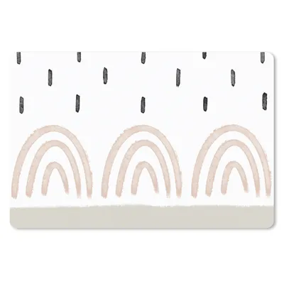 Produktbild von MuchoWow® Schreibtischunterlage Regenbogen - Pastell - Regen 60x40 cm - XXL Mauspad - Großes Mauspad
