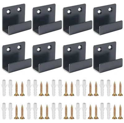 Productafbeelding van Set van 8 metalen wandhaken voor zware belasting met schroeven