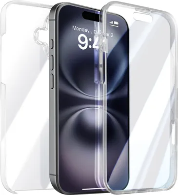 Image de Avizar, coque intégrale pour iPhone 16 Plus avec protection du dos et de l'écran, transparente