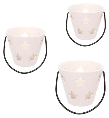 Immagine prodotto di Baker Ross FE555: Set di 3 portacandele in Vetroceramica da decorare