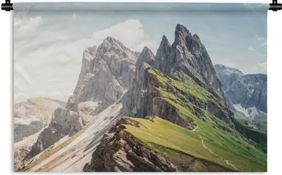 Produktbild von MuchoWow® Wandteppich Wandbehang Die Gipfel der Dolomiten in Italien 150x100 cm Tapisserie Dekoration Wandtuch - Waschbar - Tapisserien - Wand-Decke