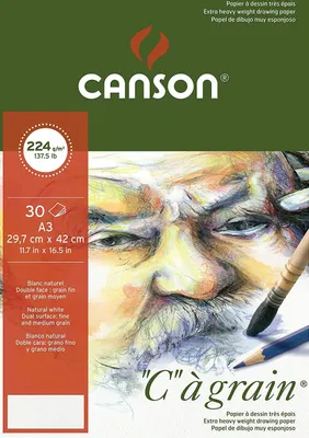Image de CANSON Bloc de papier à dessin "C" à grain DIN A3 224 g/qm 30 feuilles