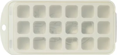 Produktbild von Eiswürfelform - 27,6 x 13 cm - Creme - Transparent - Polypropylen - Silikon - mit Deckel